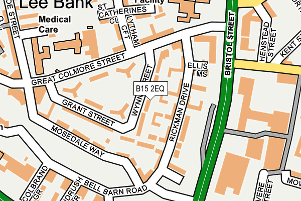 B15 2EQ map - OS OpenMap – Local (Ordnance Survey)