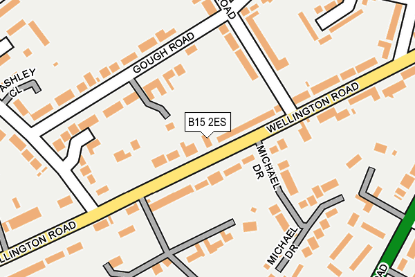 B15 2ES map - OS OpenMap – Local (Ordnance Survey)