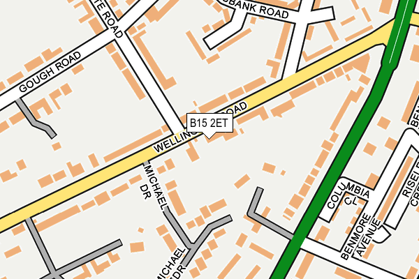 B15 2ET map - OS OpenMap – Local (Ordnance Survey)
