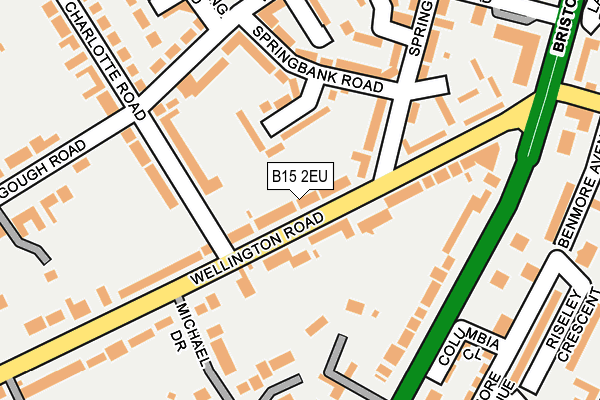 B15 2EU map - OS OpenMap – Local (Ordnance Survey)