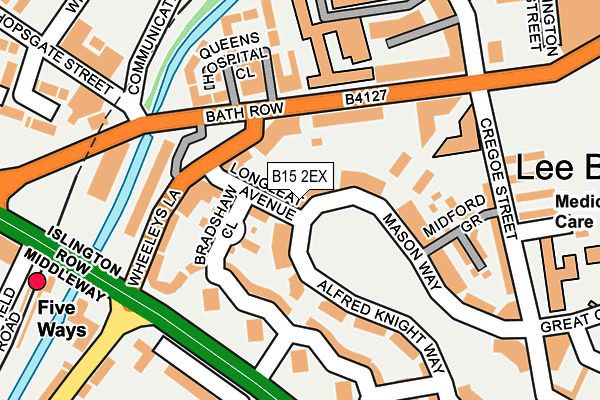 B15 2EX map - OS OpenMap – Local (Ordnance Survey)