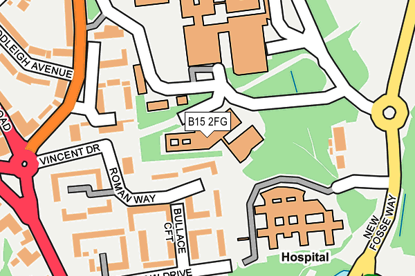 B15 2FG map - OS OpenMap – Local (Ordnance Survey)