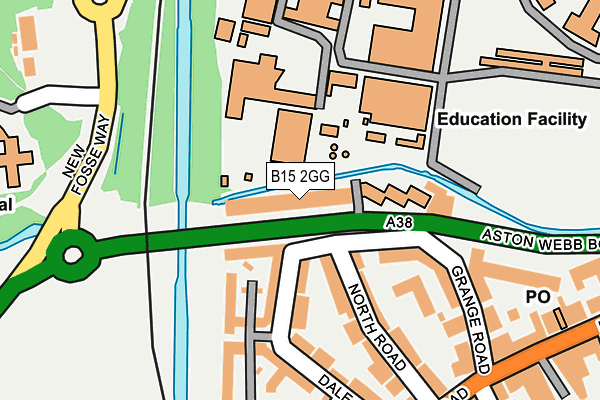 B15 2GG map - OS OpenMap – Local (Ordnance Survey)