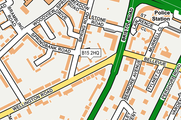 B15 2HQ map - OS OpenMap – Local (Ordnance Survey)