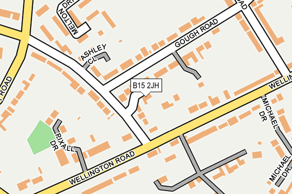 B15 2JH map - OS OpenMap – Local (Ordnance Survey)