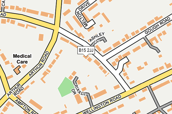 B15 2JJ map - OS OpenMap – Local (Ordnance Survey)