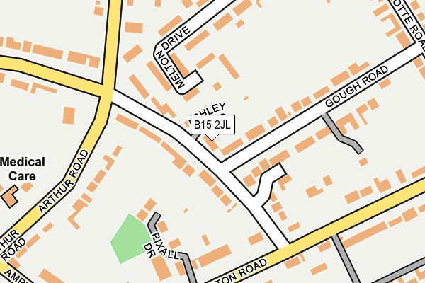 B15 2JL map - OS OpenMap – Local (Ordnance Survey)