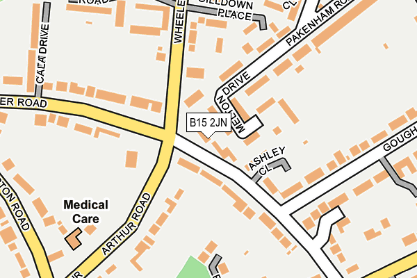 B15 2JN map - OS OpenMap – Local (Ordnance Survey)