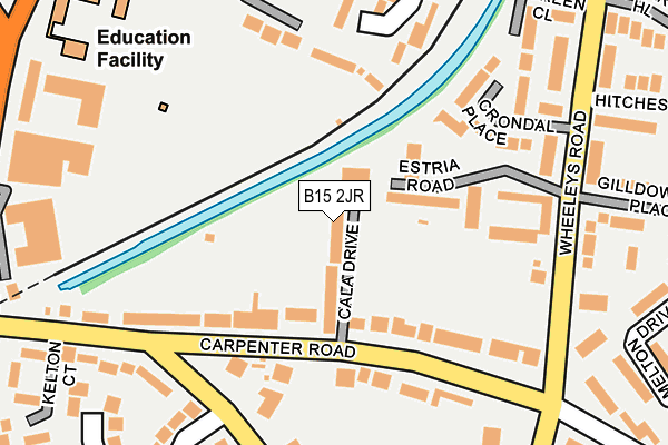 B15 2JR map - OS OpenMap – Local (Ordnance Survey)