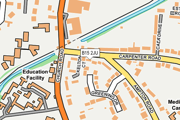 B15 2JU map - OS OpenMap – Local (Ordnance Survey)