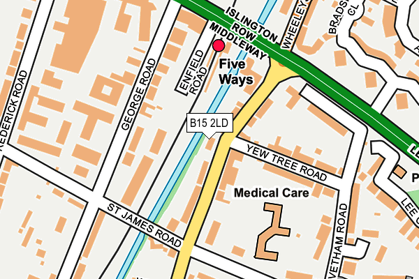 B15 2LD map - OS OpenMap – Local (Ordnance Survey)