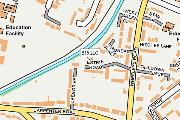 B15 2LG map - OS OpenMap – Local (Ordnance Survey)