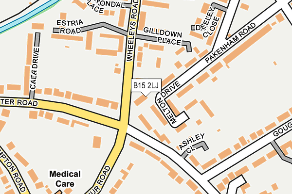 B15 2LJ map - OS OpenMap – Local (Ordnance Survey)
