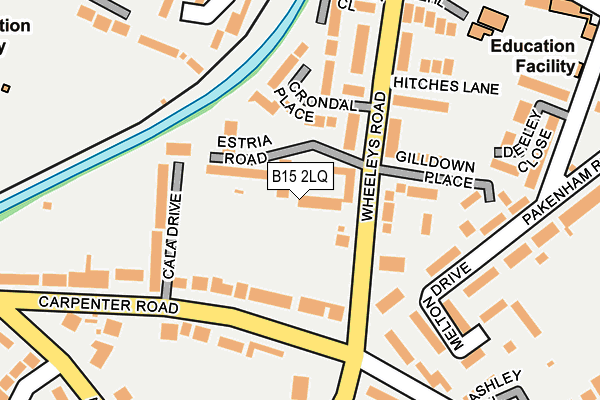 B15 2LQ map - OS OpenMap – Local (Ordnance Survey)