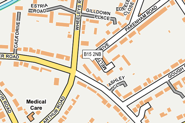 B15 2NB map - OS OpenMap – Local (Ordnance Survey)