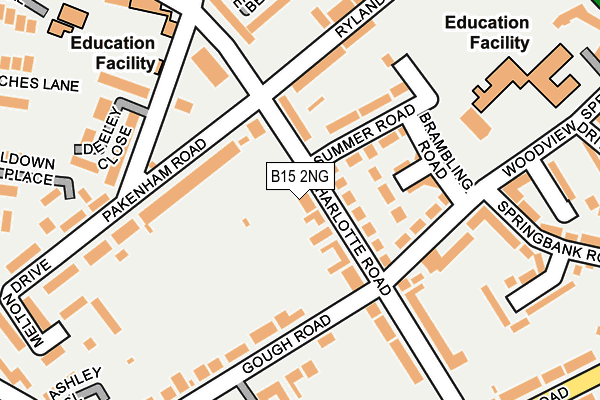 B15 2NG map - OS OpenMap – Local (Ordnance Survey)