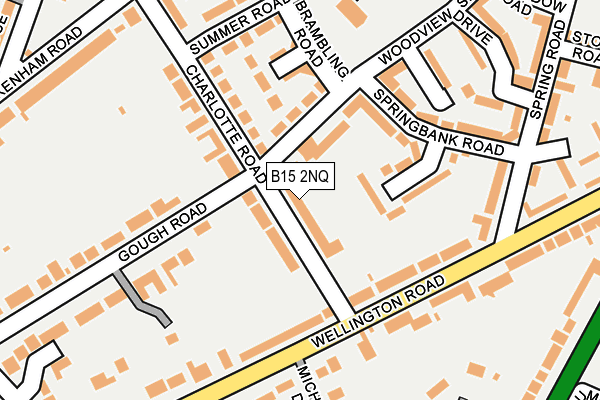 B15 2NQ map - OS OpenMap – Local (Ordnance Survey)