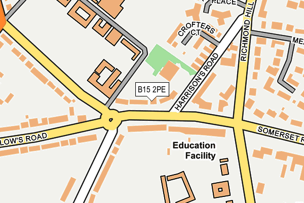 B15 2PE map - OS OpenMap – Local (Ordnance Survey)