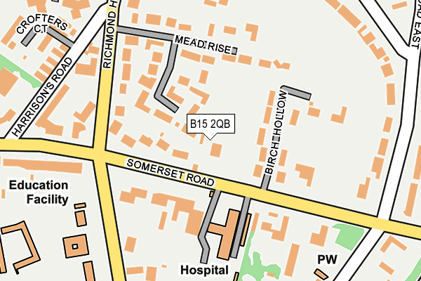 B15 2QB map - OS OpenMap – Local (Ordnance Survey)