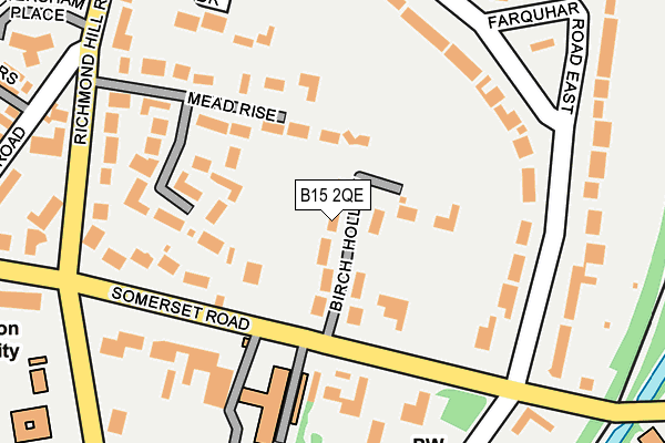 B15 2QE map - OS OpenMap – Local (Ordnance Survey)