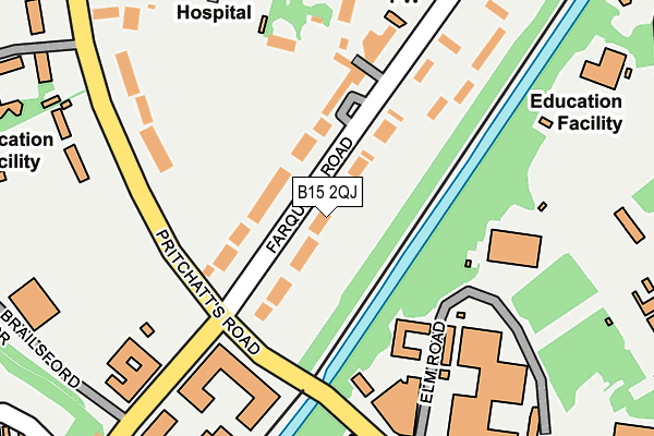 B15 2QJ map - OS OpenMap – Local (Ordnance Survey)