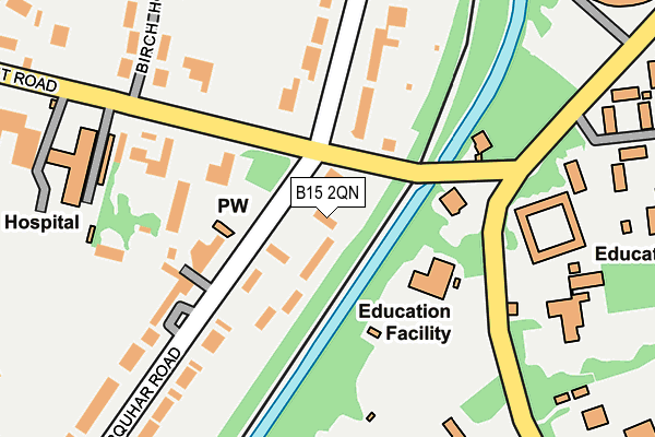 B15 2QN map - OS OpenMap – Local (Ordnance Survey)