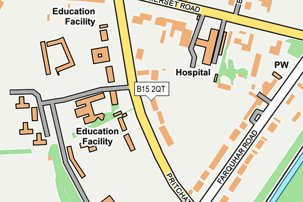 B15 2QT map - OS OpenMap – Local (Ordnance Survey)