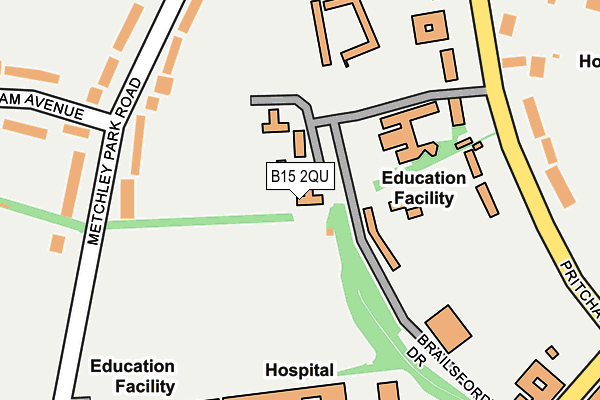 B15 2QU map - OS OpenMap – Local (Ordnance Survey)