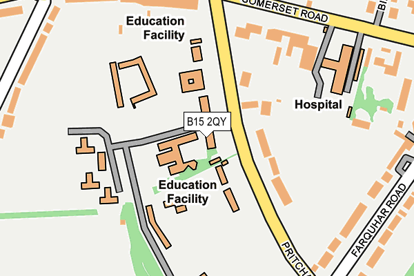 B15 2QY map - OS OpenMap – Local (Ordnance Survey)