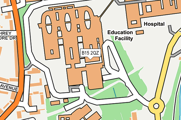 B15 2QZ map - OS OpenMap – Local (Ordnance Survey)