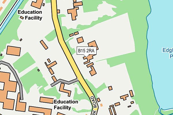 B15 2RA map - OS OpenMap – Local (Ordnance Survey)