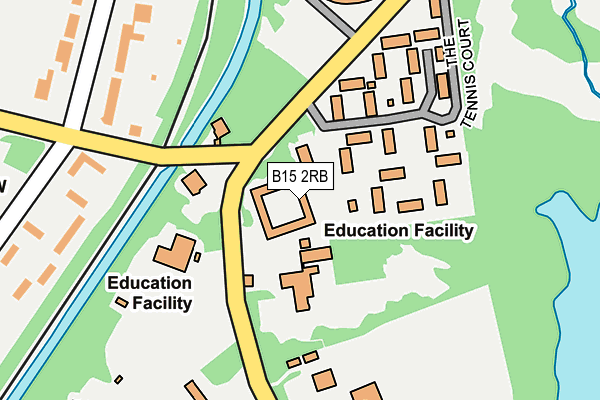 B15 2RB map - OS OpenMap – Local (Ordnance Survey)