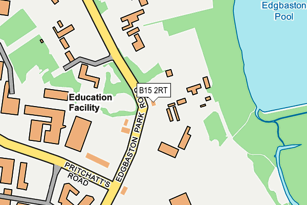 B15 2RT map - OS OpenMap – Local (Ordnance Survey)