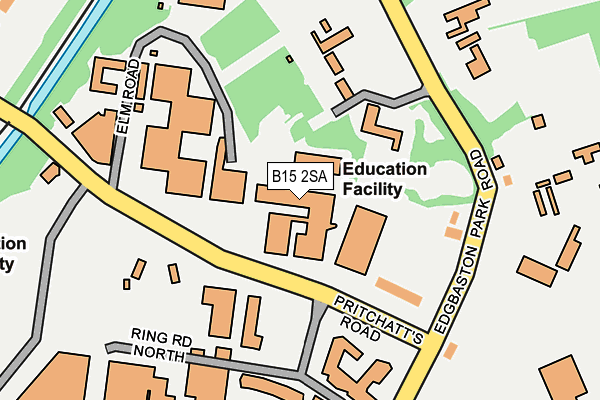 B15 2SA map - OS OpenMap – Local (Ordnance Survey)