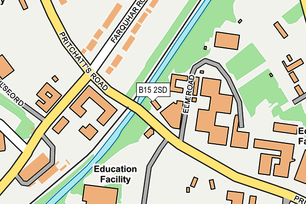 B15 2SD map - OS OpenMap – Local (Ordnance Survey)