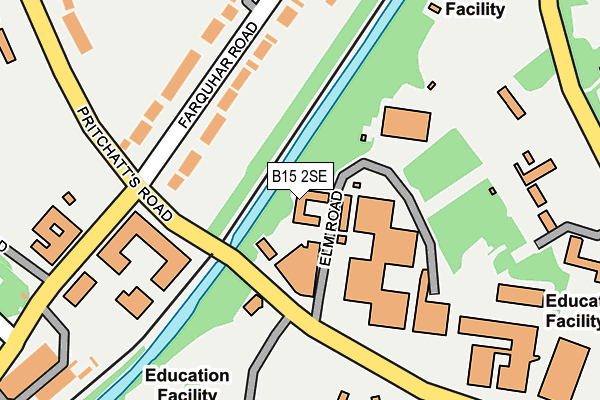 B15 2SE map - OS OpenMap – Local (Ordnance Survey)