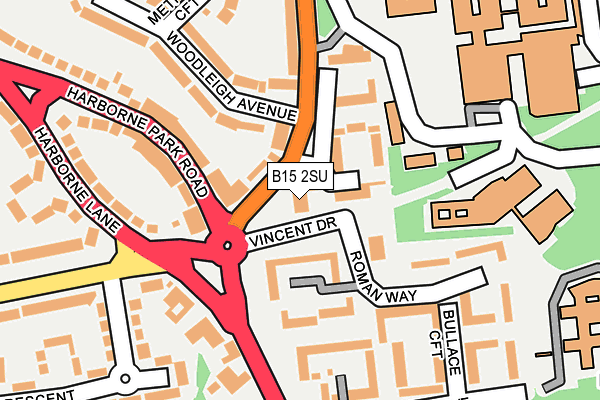 B15 2SU map - OS OpenMap – Local (Ordnance Survey)