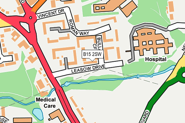 B15 2SW map - OS OpenMap – Local (Ordnance Survey)