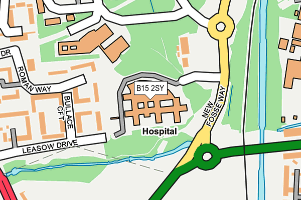 B15 2SY map - OS OpenMap – Local (Ordnance Survey)