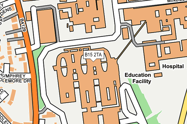 B15 2TA map - OS OpenMap – Local (Ordnance Survey)