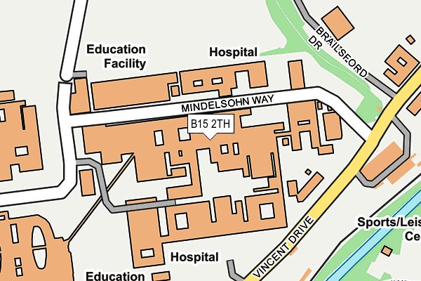 B15 2TH map - OS OpenMap – Local (Ordnance Survey)