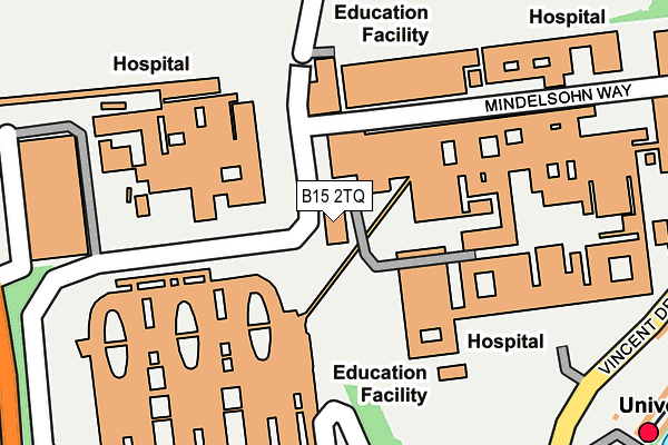 B15 2TQ map - OS OpenMap – Local (Ordnance Survey)