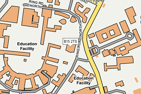 B15 2TS map - OS OpenMap – Local (Ordnance Survey)
