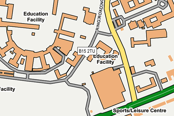 B15 2TU map - OS OpenMap – Local (Ordnance Survey)