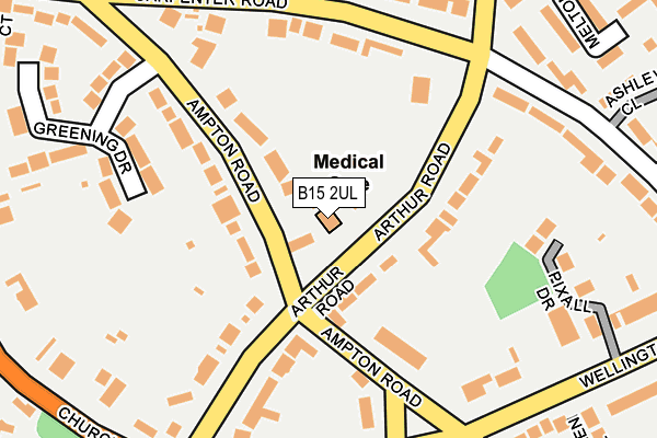 B15 2UL map - OS OpenMap – Local (Ordnance Survey)