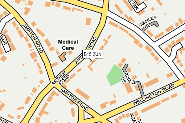 B15 2UN map - OS OpenMap – Local (Ordnance Survey)