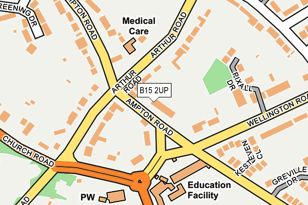 B15 2UP map - OS OpenMap – Local (Ordnance Survey)