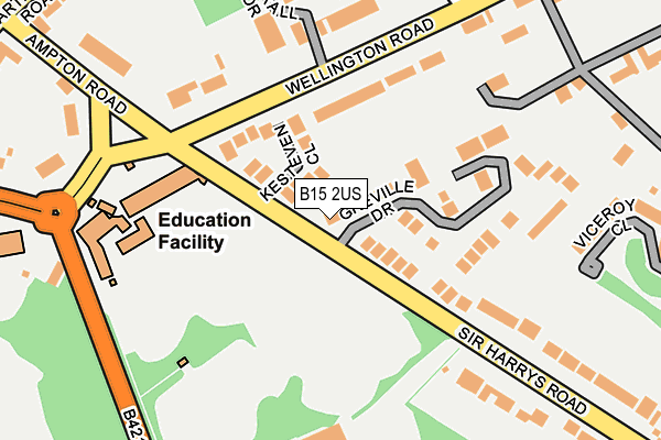 B15 2US map - OS OpenMap – Local (Ordnance Survey)