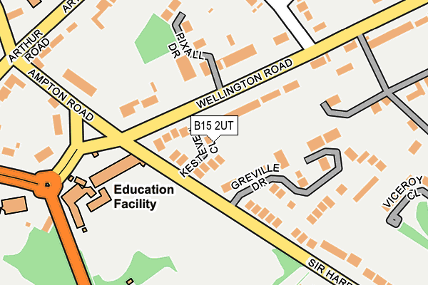 B15 2UT map - OS OpenMap – Local (Ordnance Survey)