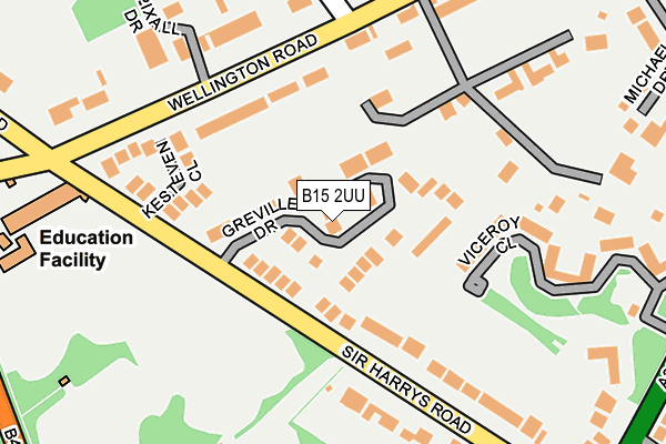 B15 2UU map - OS OpenMap – Local (Ordnance Survey)